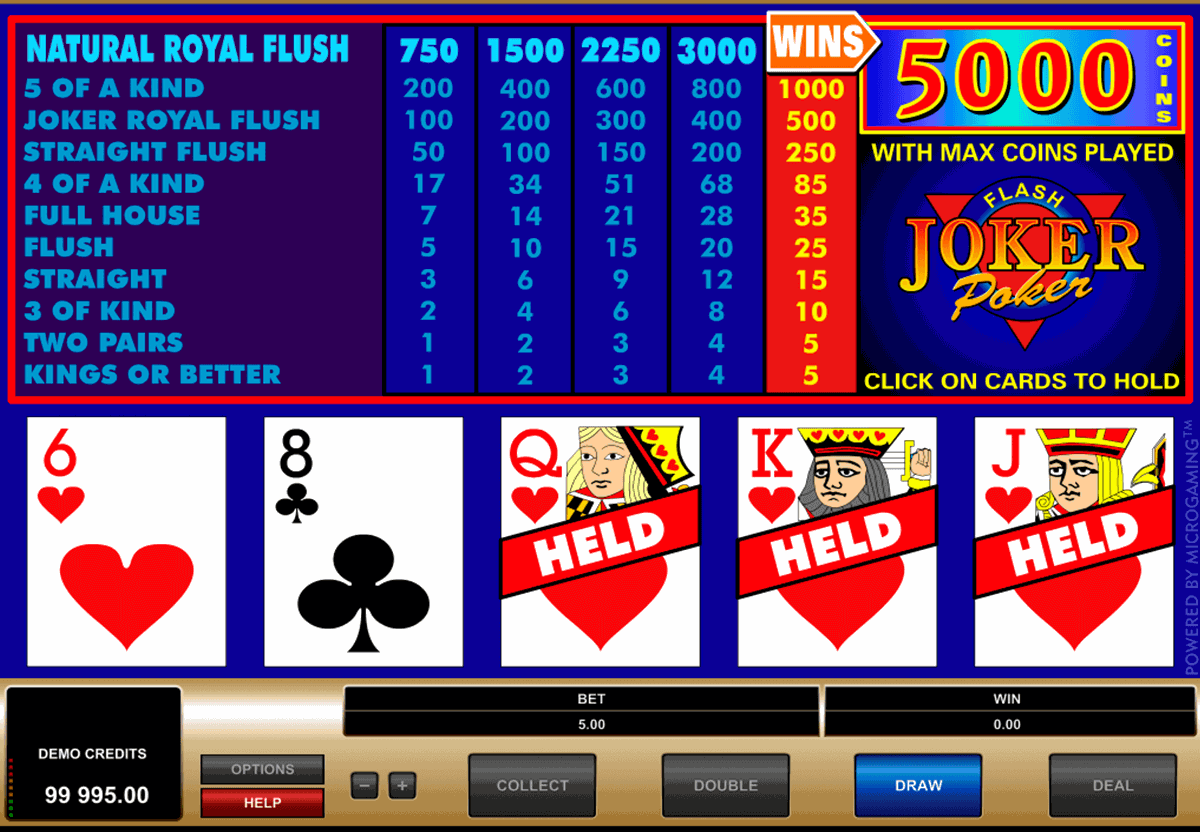 Free Video Poker Game Online Play 80 Games In 2021